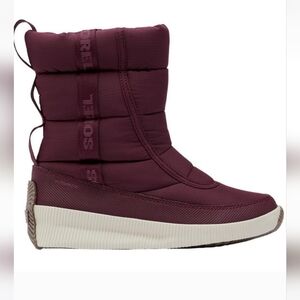Sorel Out N About Puffy burgundy maroon purple Mid Boots Size 7
